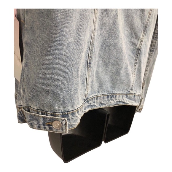 Blue jeans Maternity ‘Mama’‎ embroidered classic jeans jacket size medium new - Picture 12 of 14